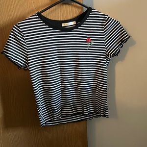 Stripped crop top size medium